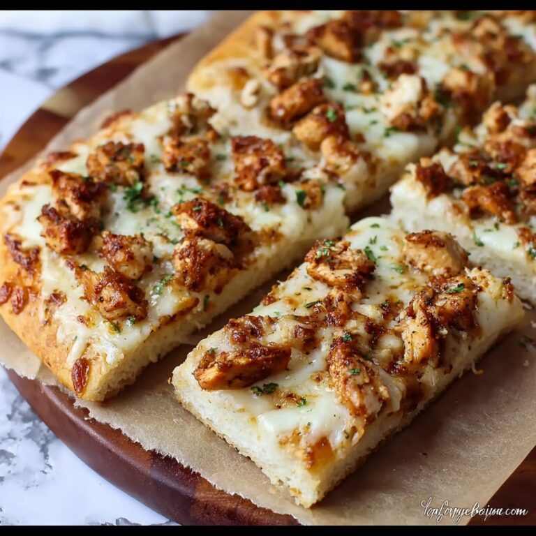 Blackened Chicken Alfredo Garlic Bread Recipe