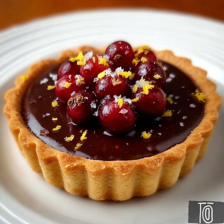 Chocolate Tart with Cranberries Recipe