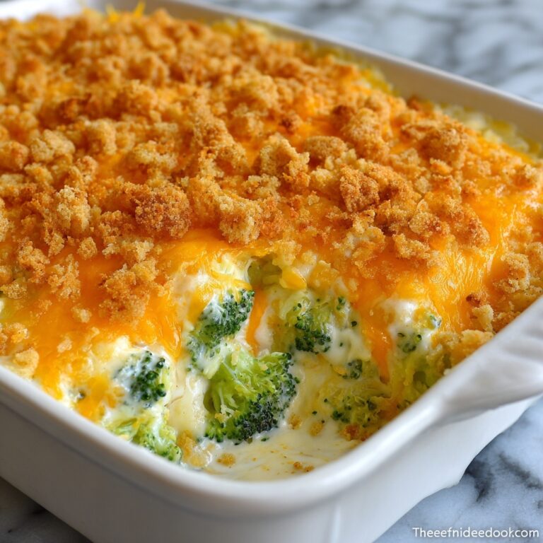 Three-Cheese Broccoli Bake Recipe