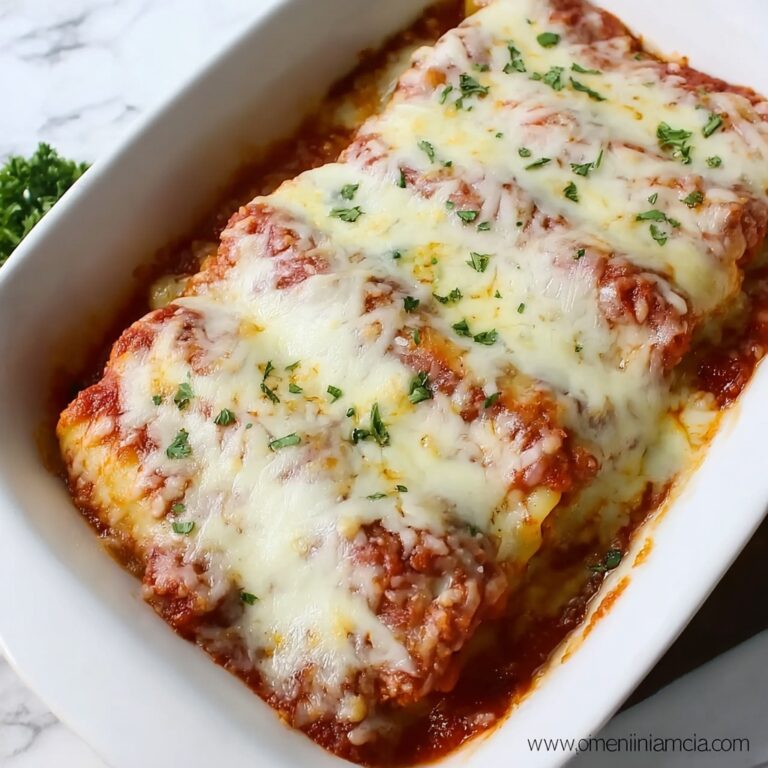 Cheesy Manicotti with Marinara Sauce Recipe