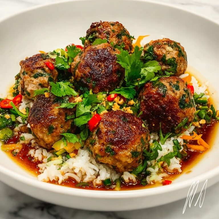Lemongrass Pork Meatball Bowls Recipe